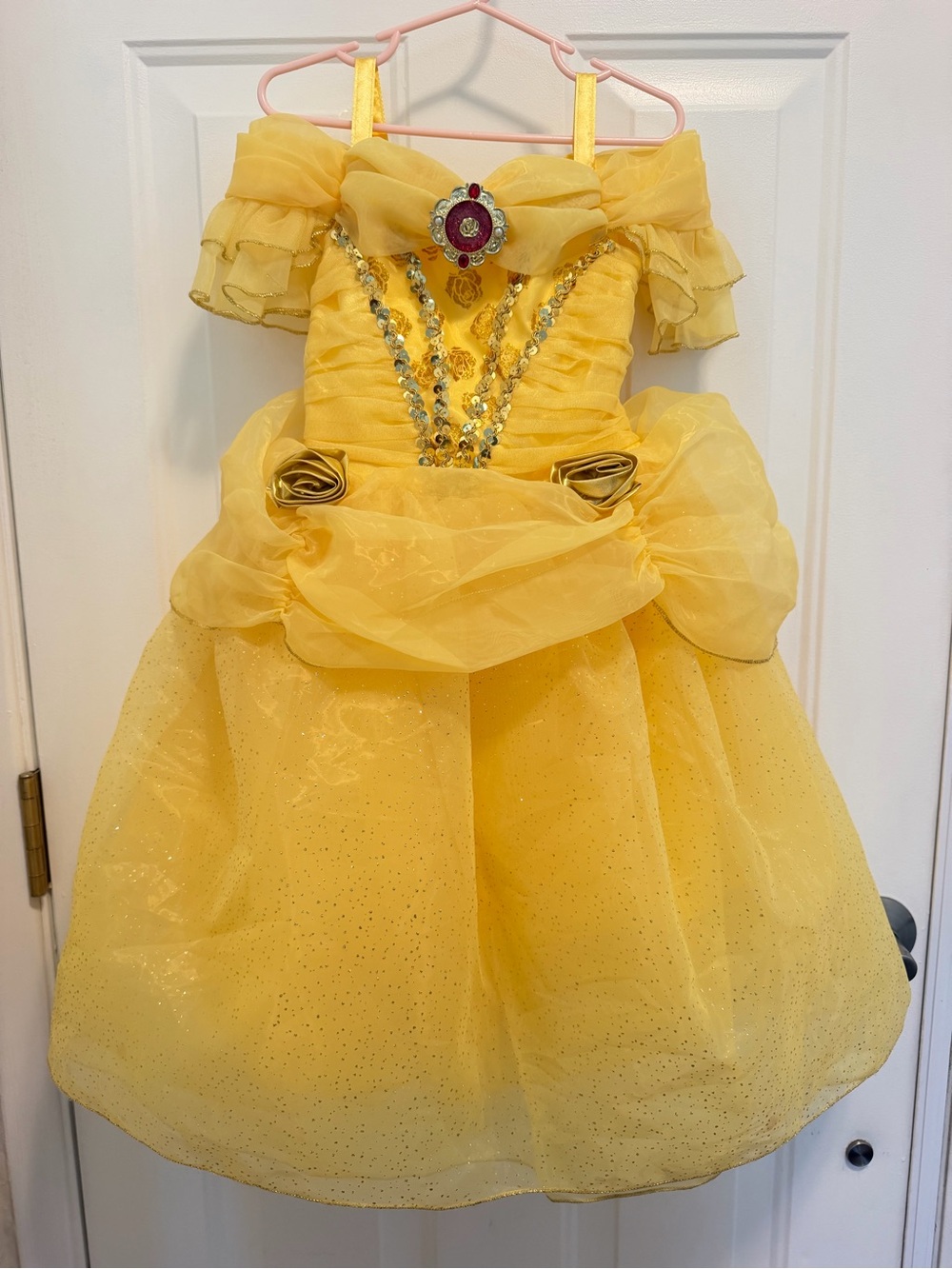 Disney Belle Costume - Yellow Beauty & the Beast Princess Costume Dress- Size 4